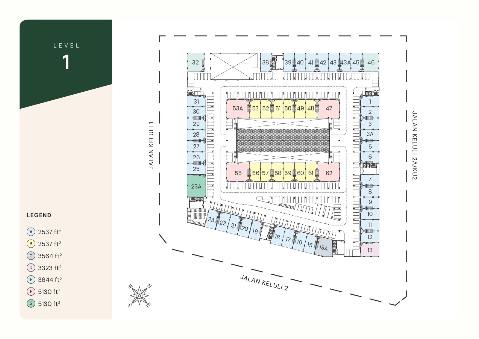 Armani Bizcore Level 2, 3A, 5, 6 Floor Plan